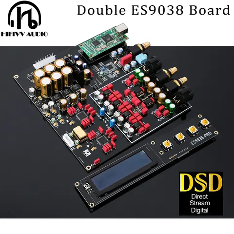Dual ES9028 ES9038 ES9038PRO DAC Board HI FI Audio Amplifier DSD PCM Full balanced Decoder USB Remote Control LDAC Bluetooth 5.1