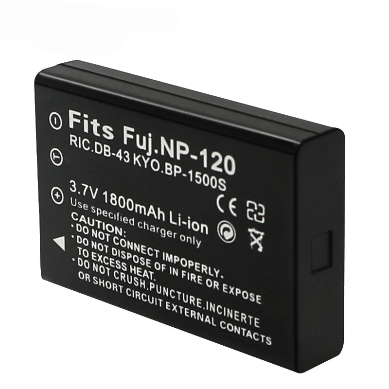 Batería NP-120 FNP120 NP120 de 1800mAh para baterías de cámara Fujifilm FinePix F10 F11 Zoom M603 MX4 603