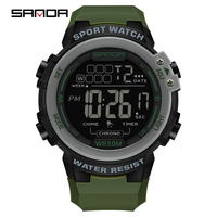 SANDA 2140 Chrono 5Bar Waterproof Digital Watch reloj hombre New Fashion Outdoor Sport Men Multifunction Watches Alarm Clock