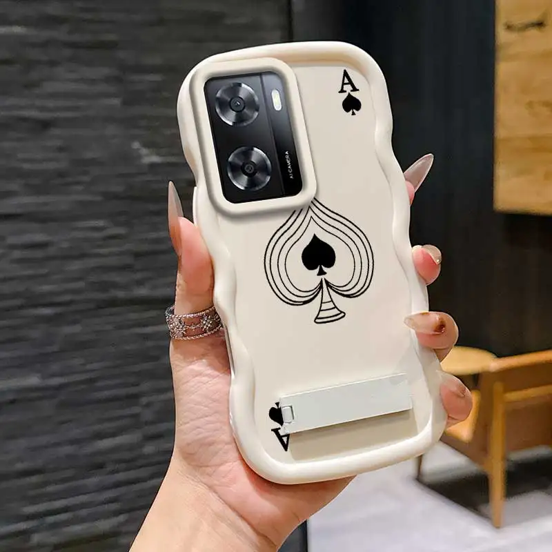 Moda Ace of Clubs Capa de design flexível refinada e proteção de suporte feita para OnePlus Nord N20 SE Ideal para OnePlus Nord N20