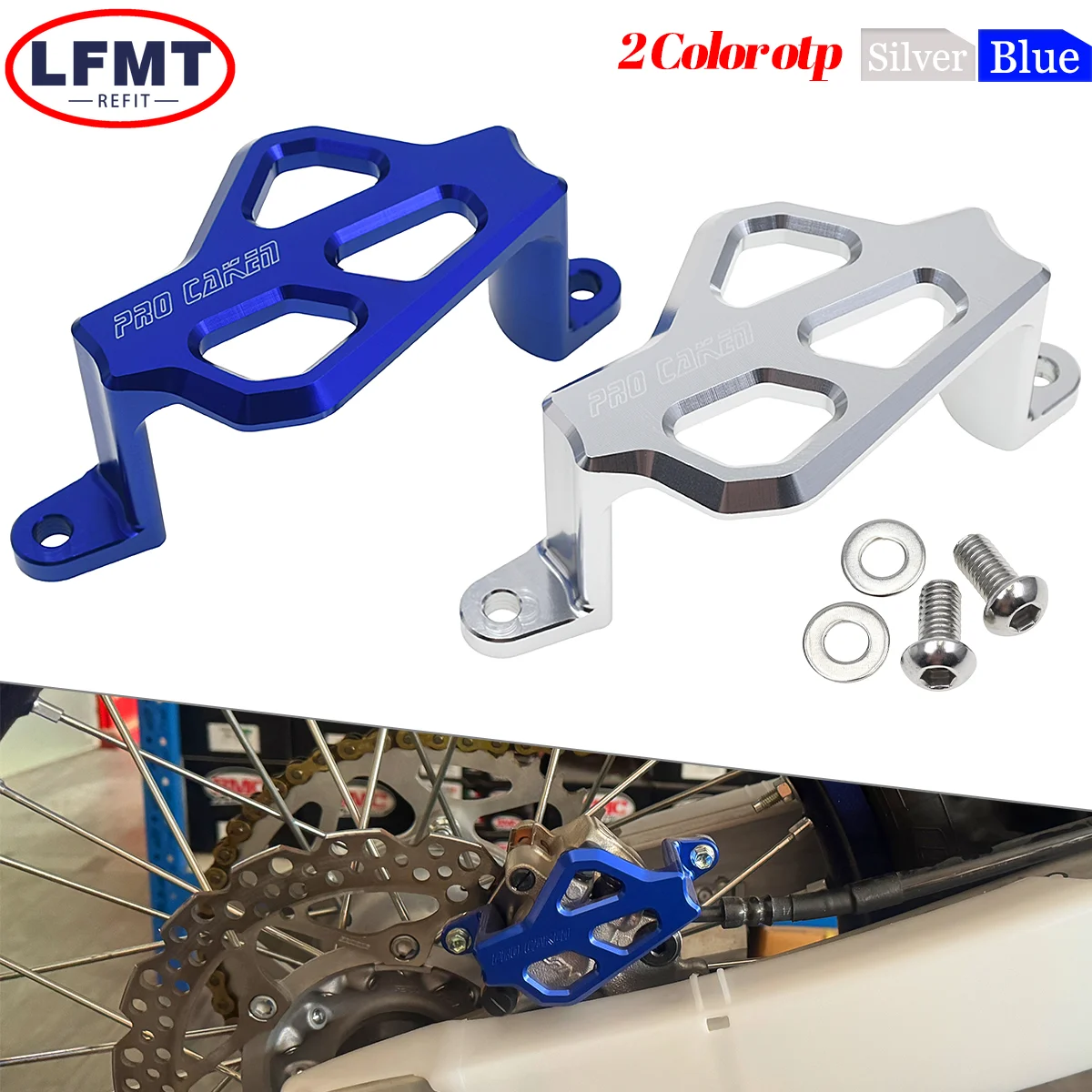 Für Yamaha YZ250 YZ250F YZ450F YZ250FX YZ450FX Motorrad CNC Hinterer Bremssattel-Schutzabdeckung Motocross-Teile 2021-2024