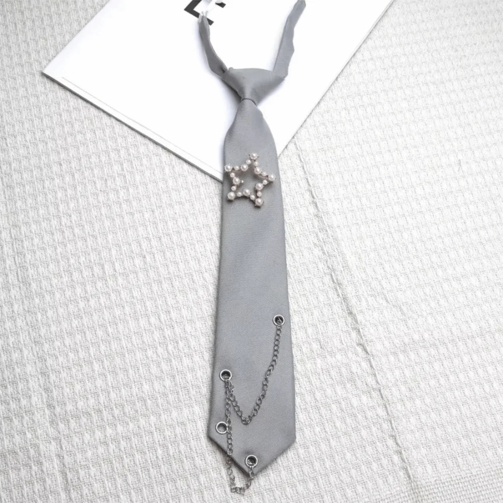 Temperament Korean Style Star Tie Tassels Choker Long Necktie Geometric Necklace Shirt Tie Men
