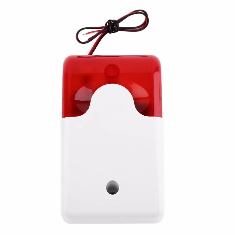 Home Security 12V 108DB Mini Strobe Sirens Sound Alarm Indicator Light Wired Alarm Sirens For GSM PSTN Alarm System Wholesale