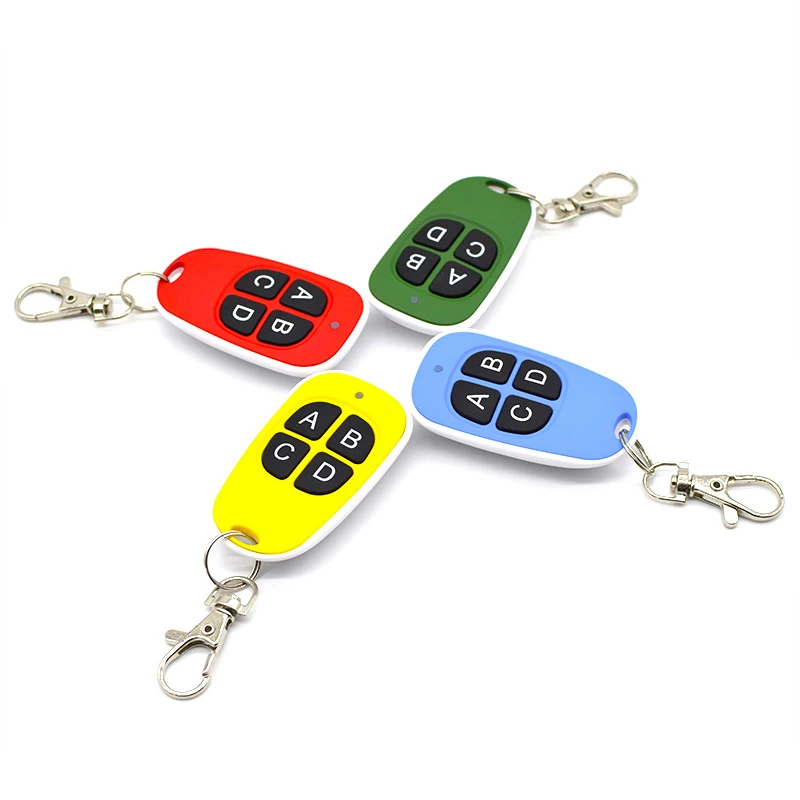 

433 mhz Colorful Cloning Remote Control Electric Copy Controller Wireless Transmitter Switch 4 Channel Code Car Key Fob 433MHz