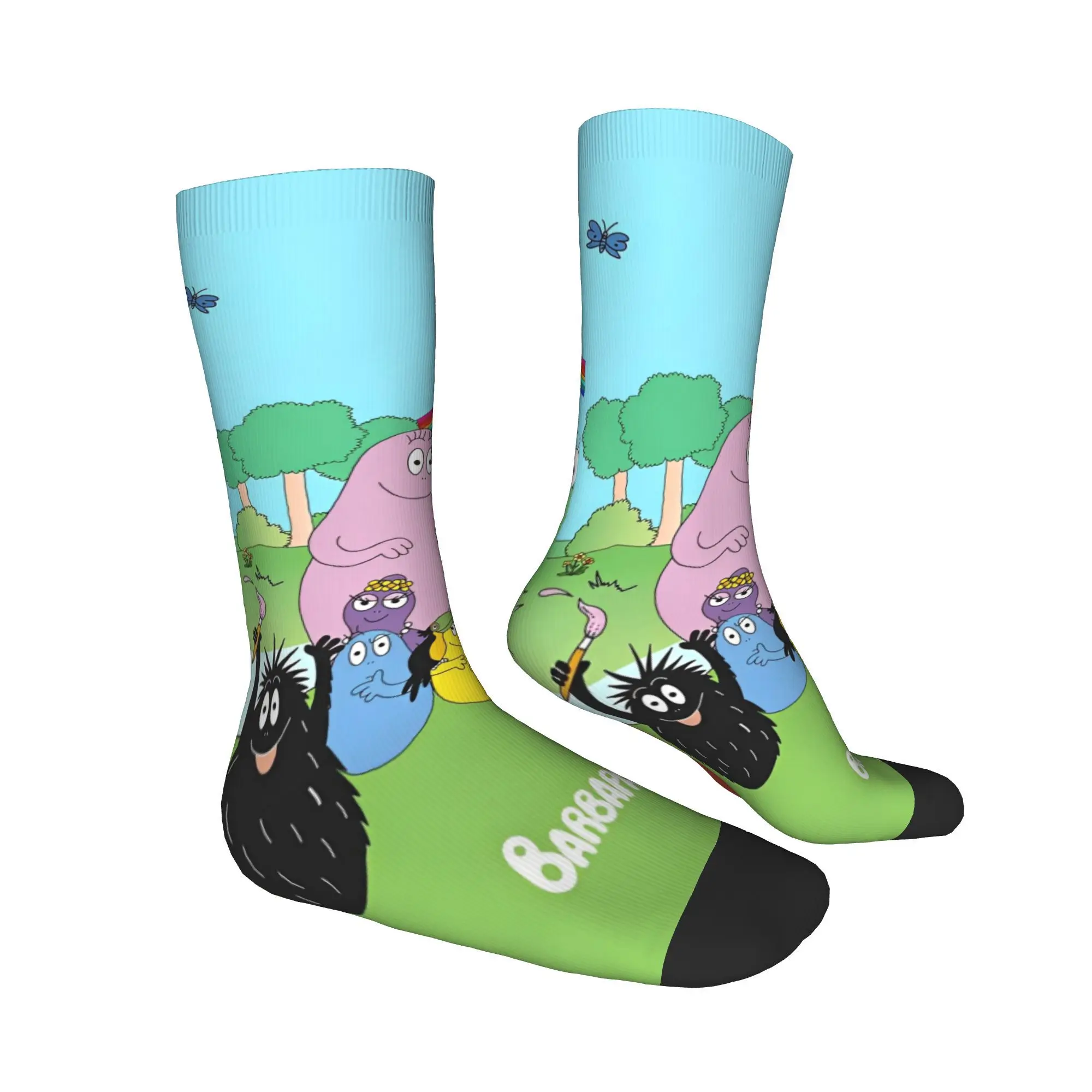 Barbapapa cartoon Theme Socks Merch for Men Flexible Dress Socks