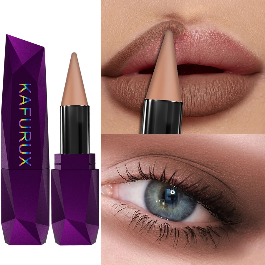 マットセクシーリップスティック色落ちしないブラウンリップスティックペン輪郭ティント1PCリップライナー持続性アイ＆リップ韓国メイクギフトリップグレージ