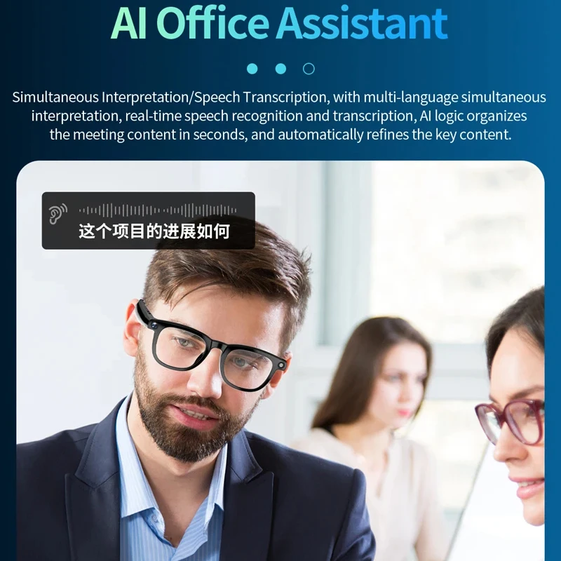 Xiaomi AI Smart Glasses 800W HD Camera Black Technology Image Translation Chat GPT Video Call Photo Waterproof For Men Women