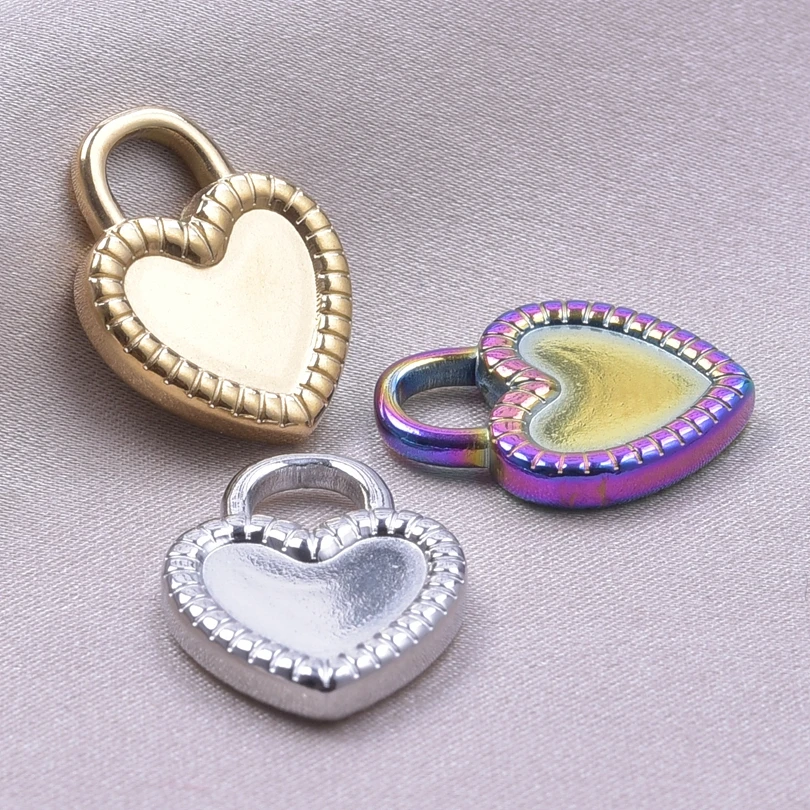 5 teile/los Edelstahl Runde Oval Herzförmige Tablett Anhänger Basis Einstellungen Charms DIY Schmuck Machen Liefert Halskette Ohrring – Detail 6