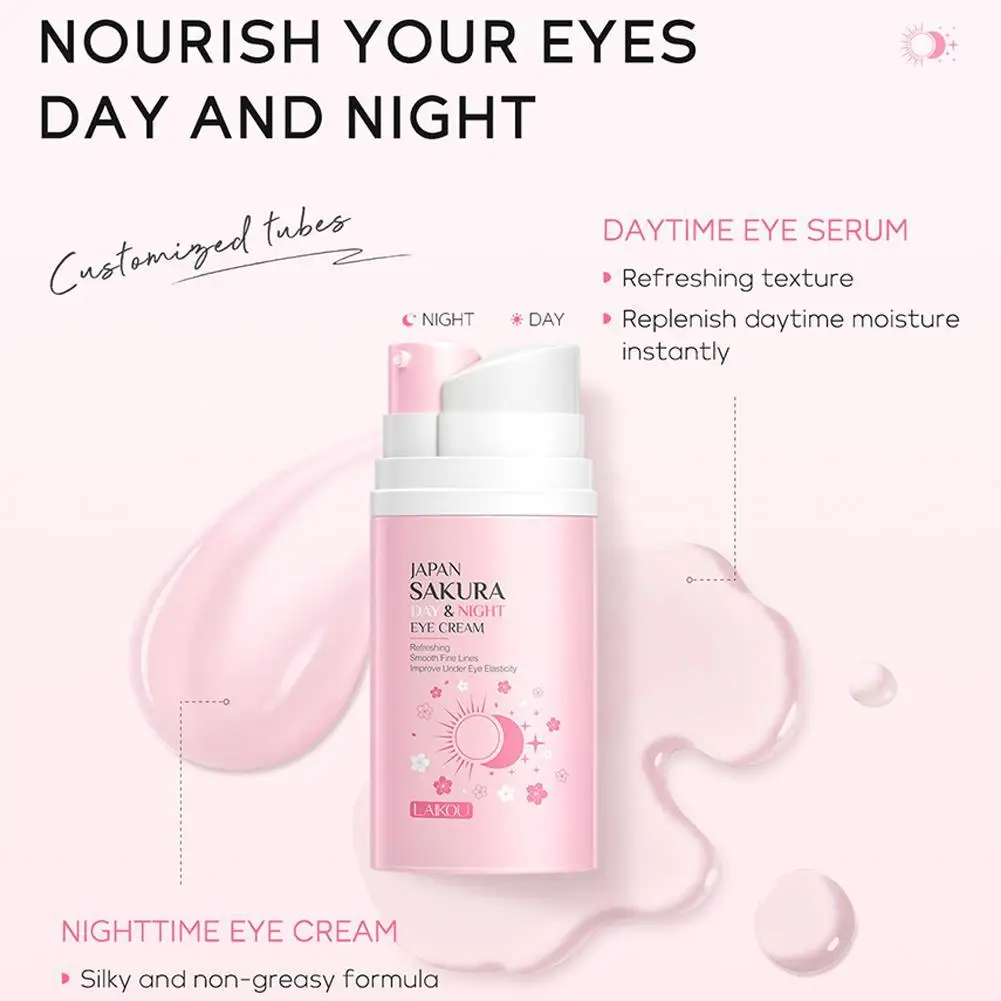 Day & Night Eye Cream Cherry Blossom Day And Night Eye Cream 20g Hydrates Moisturizes The Skin Around The Eyes Care Beauty