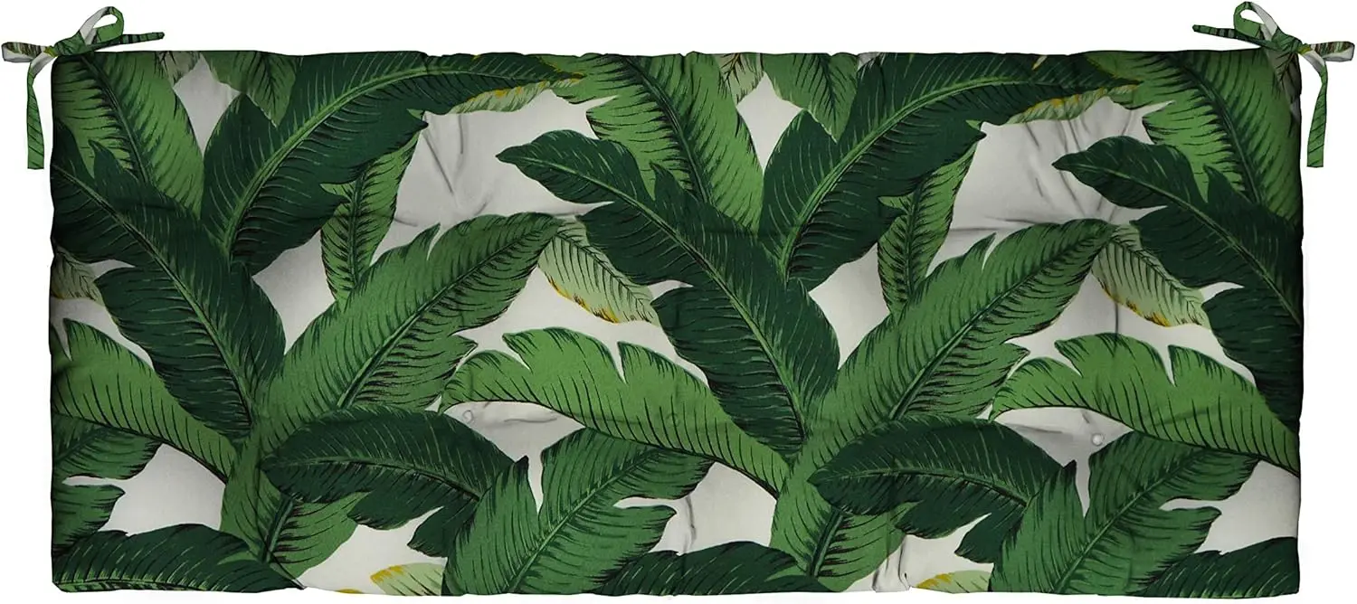 

with Ties ~ Choose Color~Great for Porch Swing, Patio, Deck & Home Décor Made with Swaying Palm Aloe Green Tropical Palm Leaf