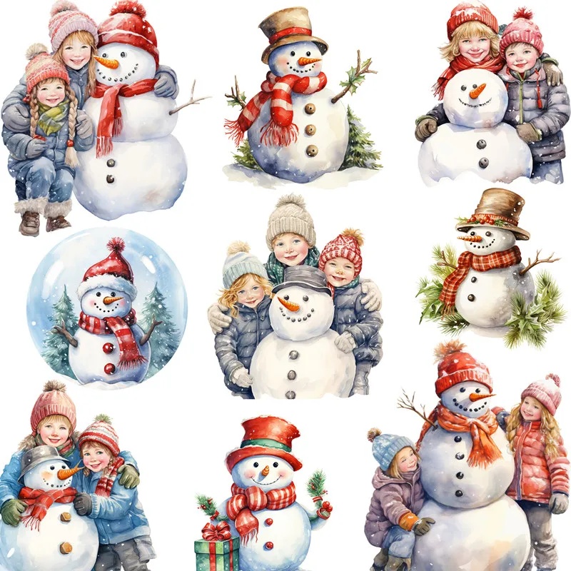 Pegatinas de muñeco de nieve de Navidad de invierno, pegatinas para manualidades y álbumes de recortes, juguetes para niños, libro, pegatina