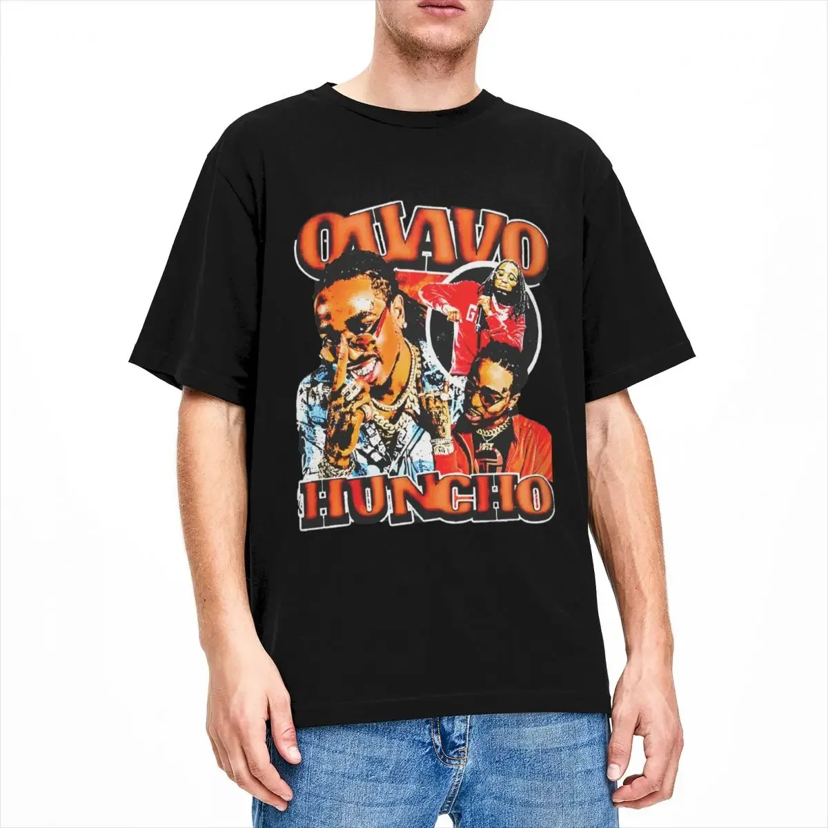 Funny Quavo Huncho Bootleg T-Shirt Men Women's O Neck 100% Cotton Cool Rapper Hip Hop Short Sleeve Tee Shirt Gift Idea Tops