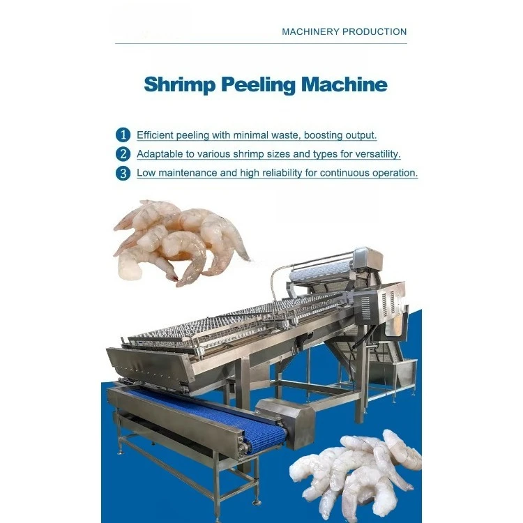 Commercial Shrimp Peeling Machine with Deveining Function Seafood Processing Shrimp Shell Separator Machine