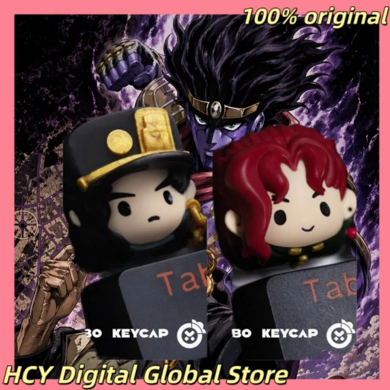 JoJo's Bizarre Adventure Theme Anime Keycap Mechanical Keyboard Resin Custom Keycap PC Gaming Keyboard Accessories Gifts Collect