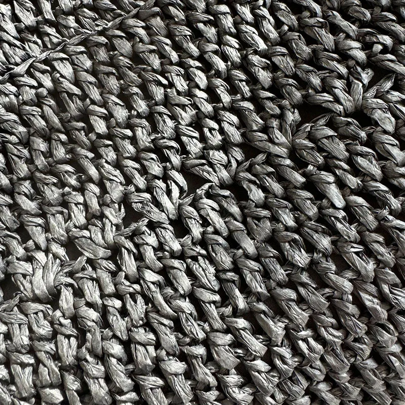 ورقة حبل القش حقيبة كتف البوهيمي المنسوجة حقيبة شاطئية الصيف الكروشيه حقيبة يد نصف القمر المتسوق محفظة السفر لينة الأفاق أكياس جديد