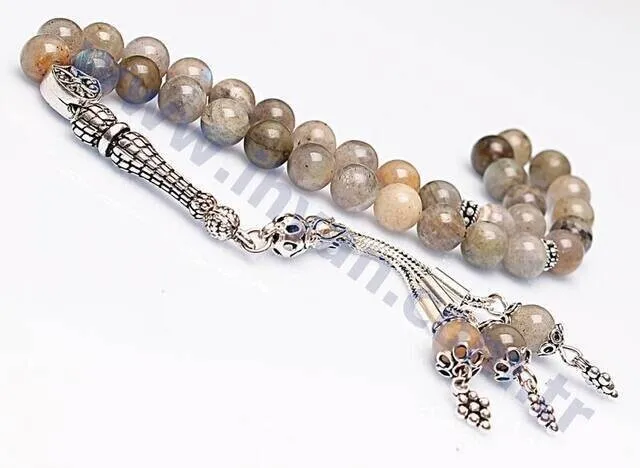 IQRAH Labradorite Stone Rosary (925 carat Silver)