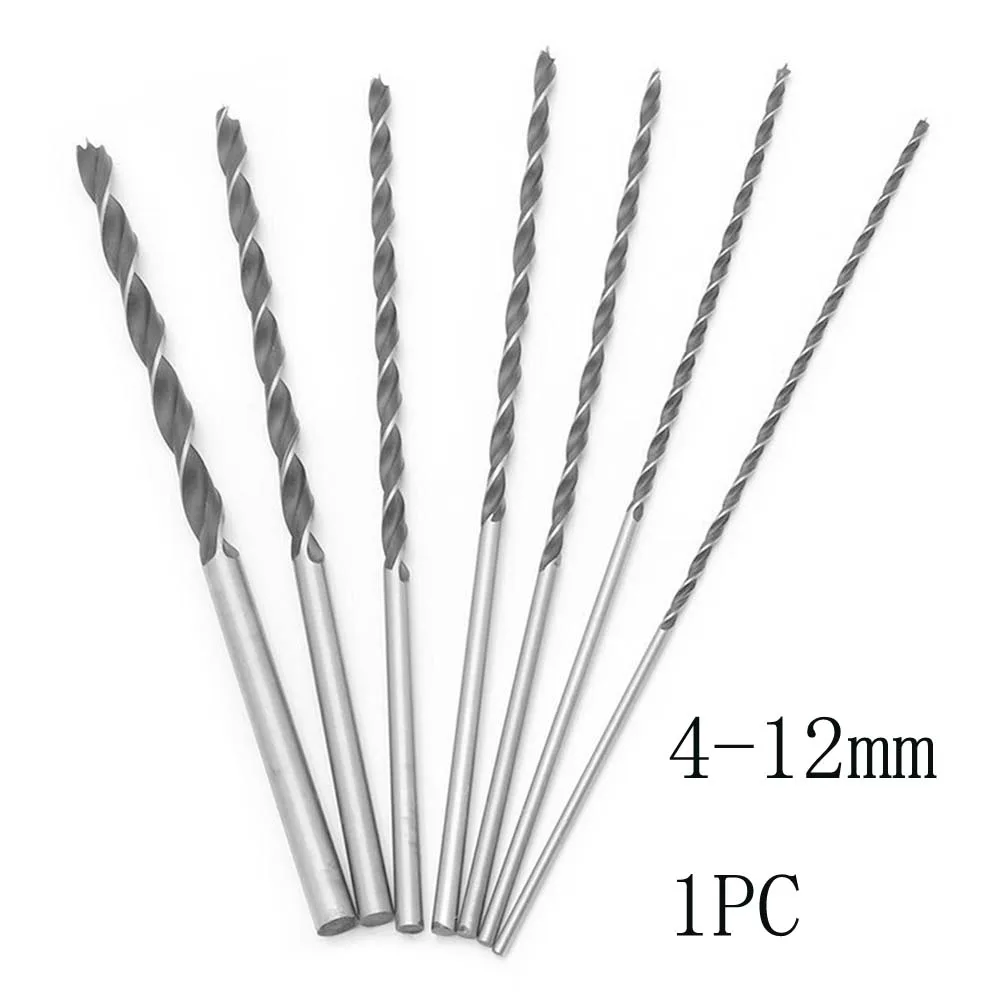 1pc 300mm Extended Woodworking Spiral Drill Bit Wood Drills Center Point 4-20mm Drill Bit For DIY Building Engineering