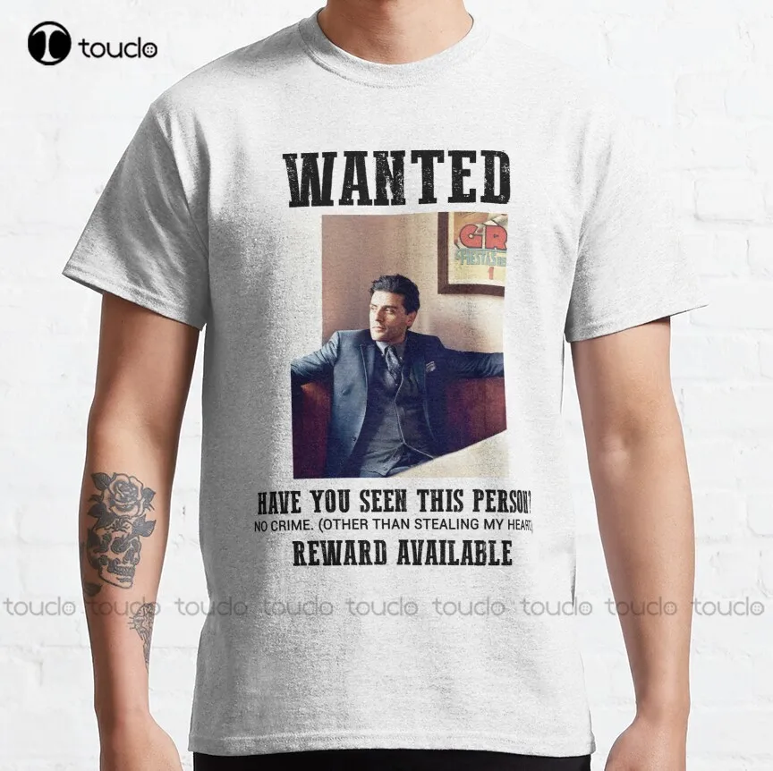 Wanted: Oscar Isaac Classic T-Shirt Blue Shirts For Women Custom Gift Digital Printing Tee Shirt New Popular Harajuku Streetwear