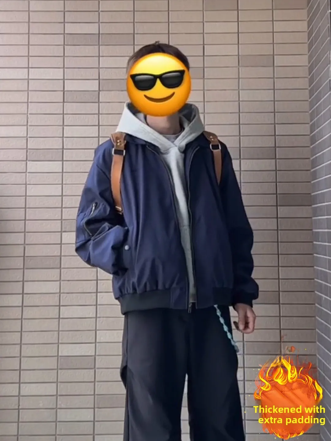 

Мужская утепленная хлопковая куртка Cleanfit в американском стиле, темно-синяя, утолщенная, пилотская куртка, осенне-зимняя повседневная одежда