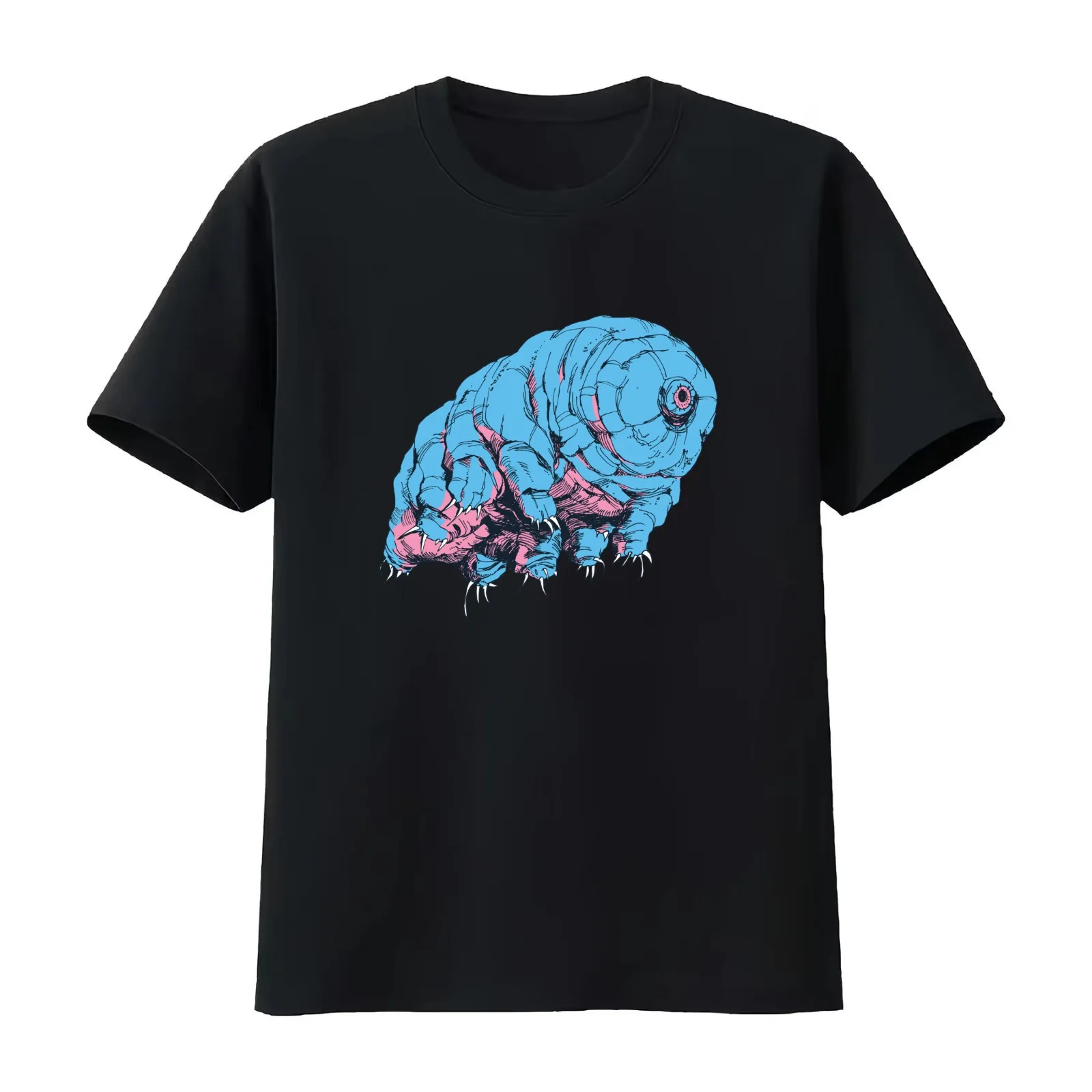 Blue Tardigrade T-Shirt Summer Casual Cotton Tee Oversized Streetwear Tops Vintage Graphic Print Loose Fit Short Sleeve