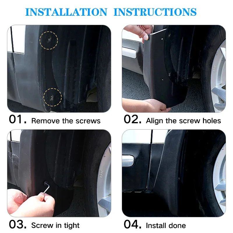 For Mitsubishi Outlander 2022 2023 Splash Guards Mud Fender Decorative Mudguards Flap Accessories Tires