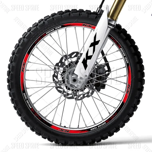 Imagen 2 del producto Para KX 250 450 500 125 250X 450X KX250F KX450F 50 años pegatina reflectante para rueda de motocicleta llanta calcomanía cinta de raya de cubo