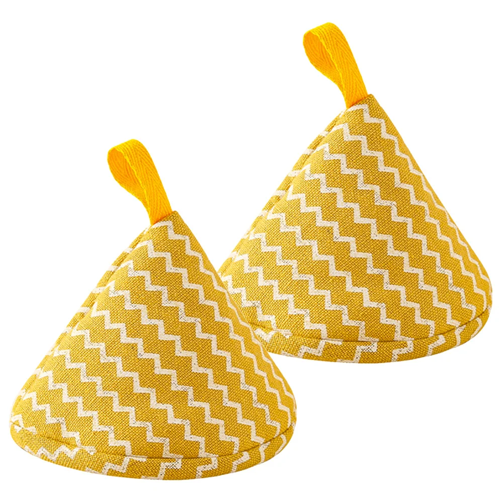 

2pcs Pot Lid Knob Covers Heat Resistant Reusable Anti-Scald Silicone Protector For Pan Handle Lid Kitchen Gadget Nonslip