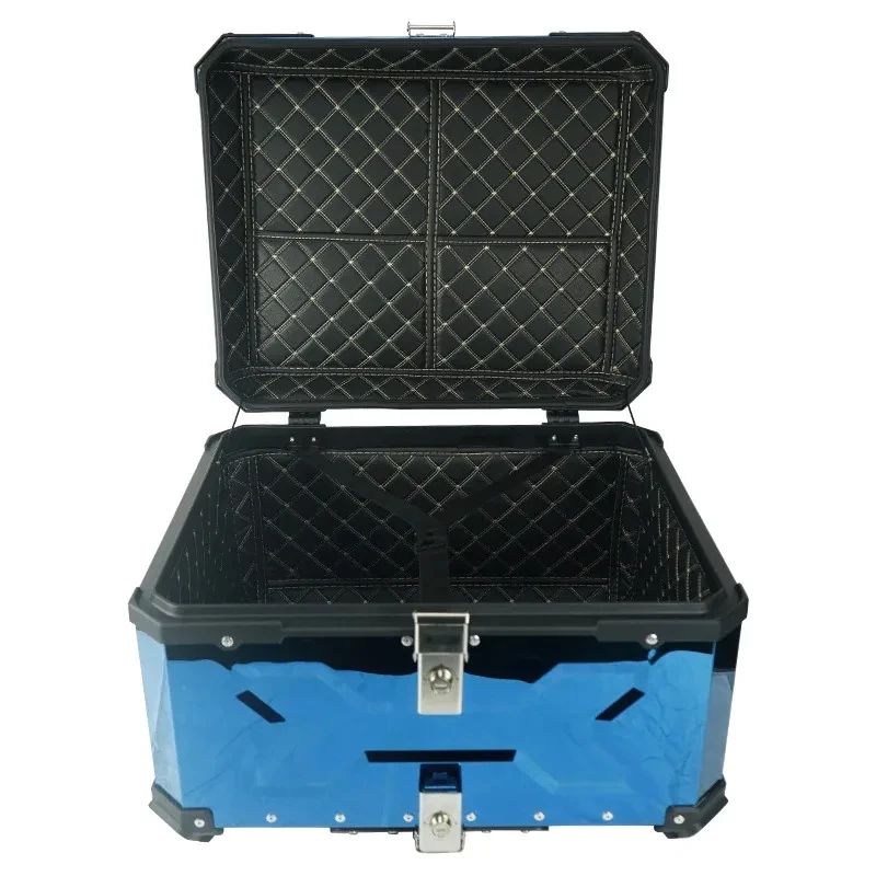 65L Coloul Bright Suace Large Capacity Motorcycle Aluminum Alloy Trunk