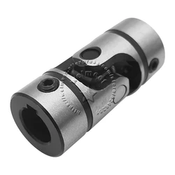 Precision Cross Universal Joint 8 10 12 14 16 20mm Hole Motor Output Shaft Flexible Coupler Connector Bushing Steel with Keyway