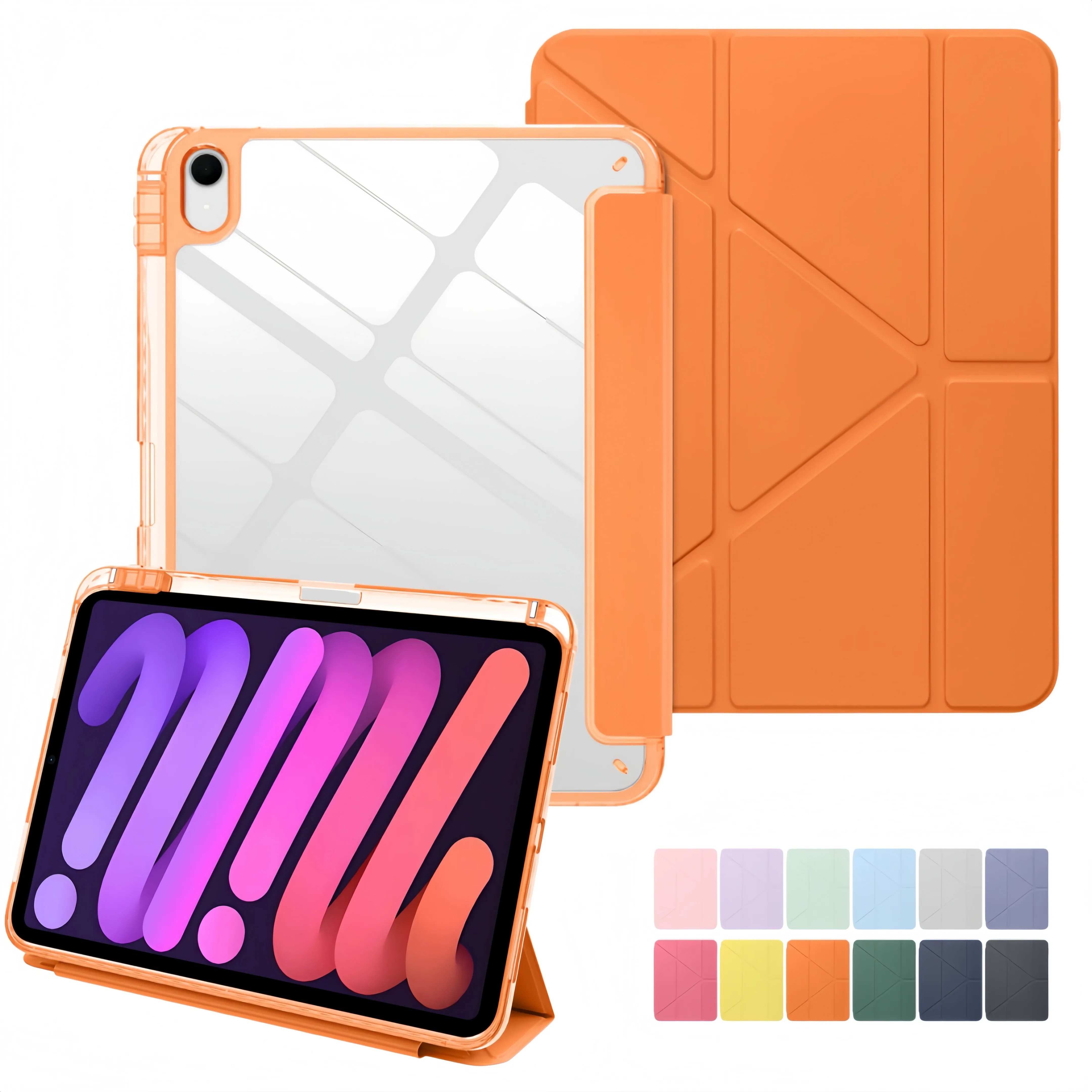 

Чехол для iPad 10-го поколения с держателем для ручки, тройной акриловый прозрачный задний жесткий чехол для iPad 2025 A16, чехол 11 дюймов 10,9