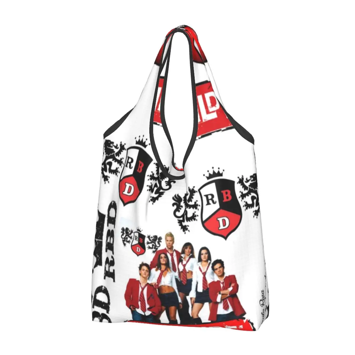 

Rebelde World Tour 2023 Grocery Bags Durable Large Reusable Recycle Heavy Duty Anime Shopping Eco Bag Washable Attached Pouch