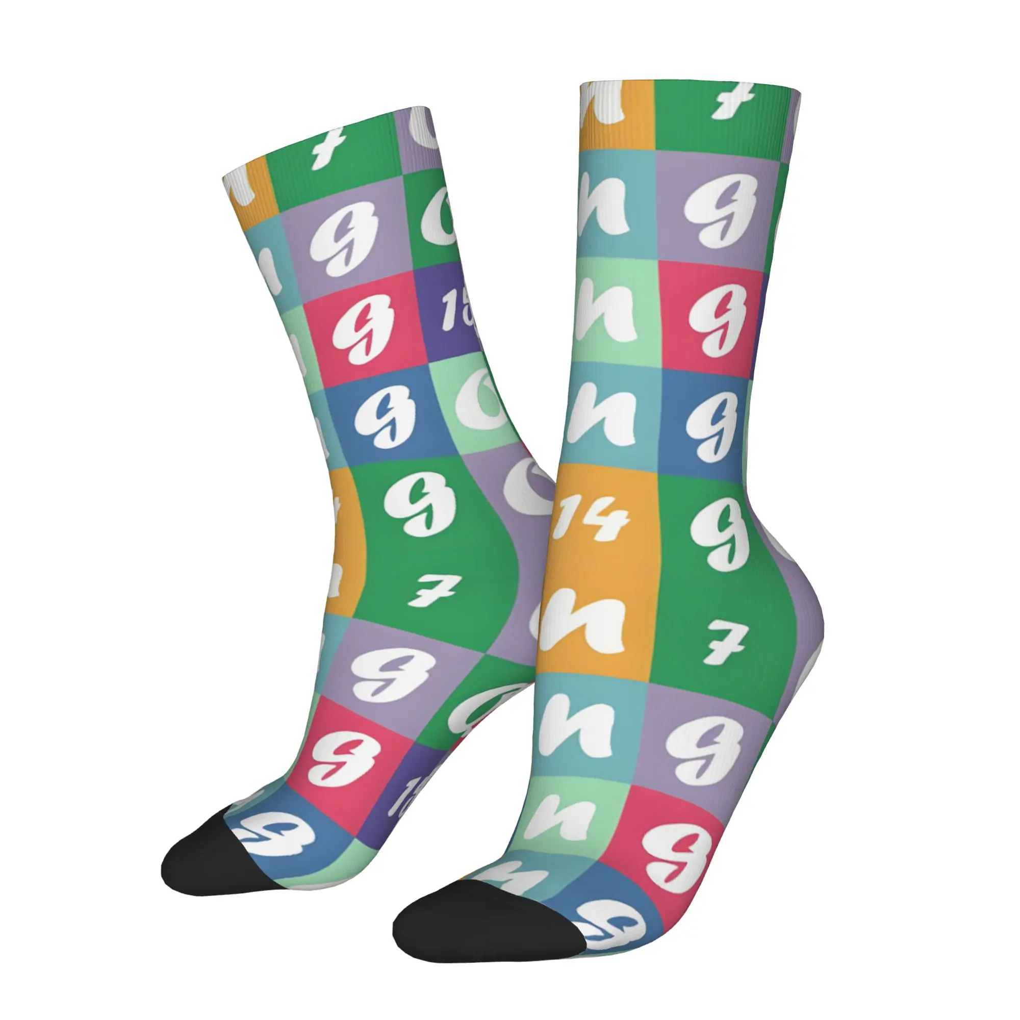 

Funny Sock Bingo Best Play Bingo Rock Seamless Pattern Printed Men Crew Socks Novelty Men's Socks