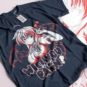 Camiseta unisex de anime Rias DxD, camiseta Manga Waifu