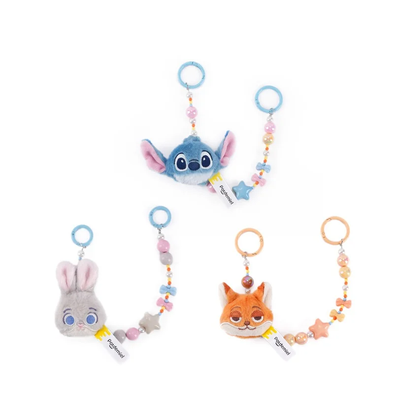 

Плюшевые подвески Disney Nick & Judy Stitch, милые брелоки для девочек, мягкие игрушки-подвески для телефонов и автомобилей