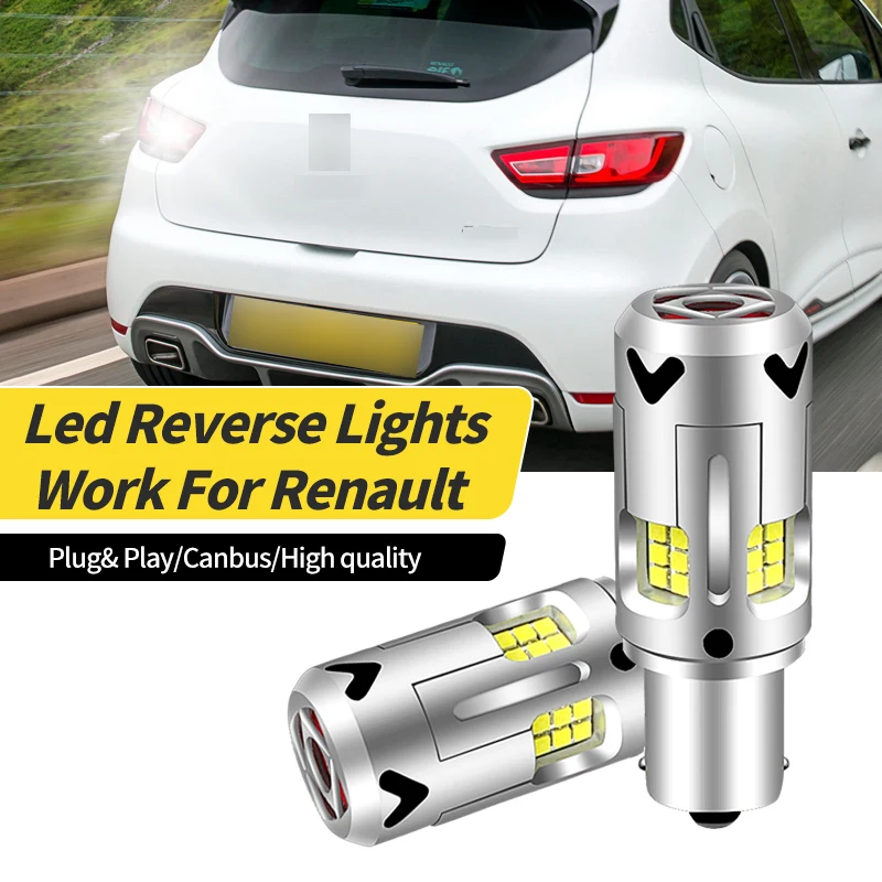 

Светодиодные фонари заднего хода 1156 BA15S P21W, белые стояночные лампы для Renault Scenic 2 3, Kangoo, Kapturr, Laguna Coupe, Modus, автомобильные аксессуары