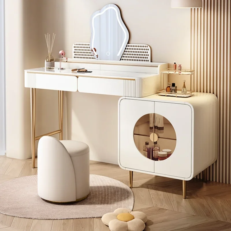 

Modern Girl Women Dressing Table Drawer Design Small Wood Lights Dressing Table Storage Texture Moveis Para Quarto Furniture