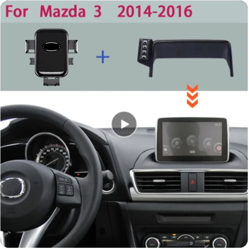 

Car Phone Holder For Mazda 3 2014 2015 2016 BM BN Screen Fixed Navigation Bracket Wireless Charging Mobile Stand Car Mount