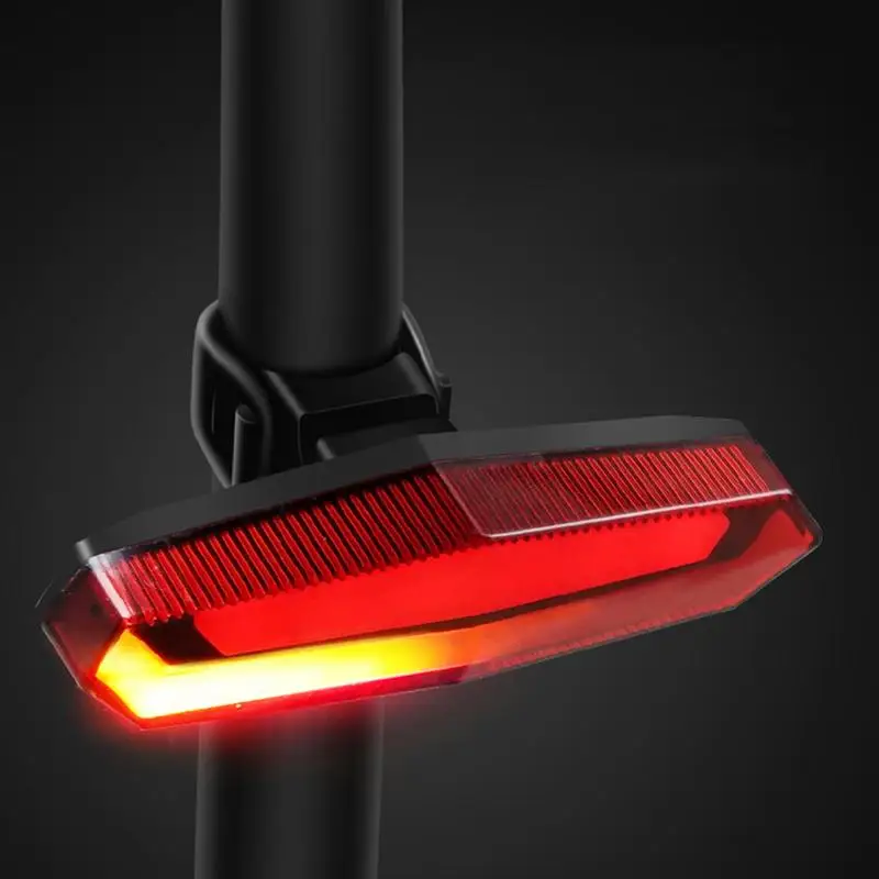 الضوء الخلفي مع إشارات الانعطاف التحكم عن بعد الذكية مقاوم للماء الضوء الخلفي للدراجات قابلة للشحن تحذير السلامة بدوره مصباح الترا #4