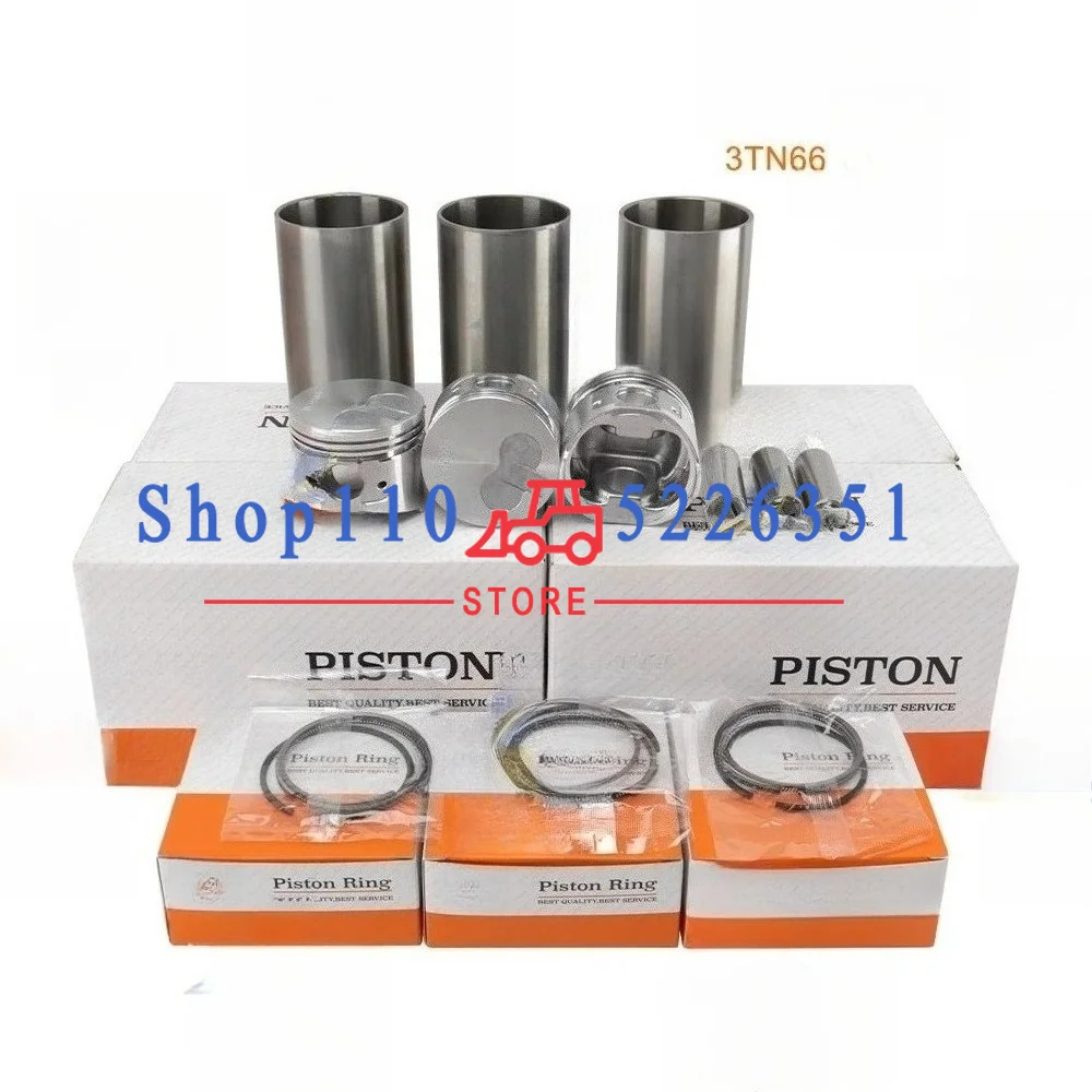 Piston Overhaul Rebuild 3TN66 Kit for Piston Ring Cylinder Liner Set Engine Parts STD