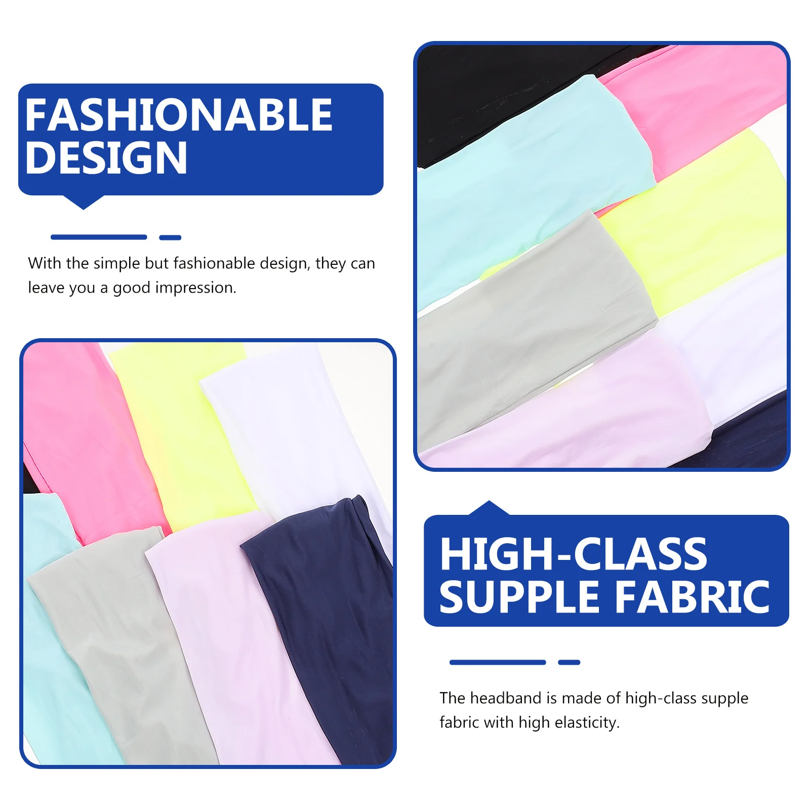 

8Pcs Convenient Sweat Headbands Professional Multi-Function Sports Hair Bands Breathable Lightweight Yoga Accessory