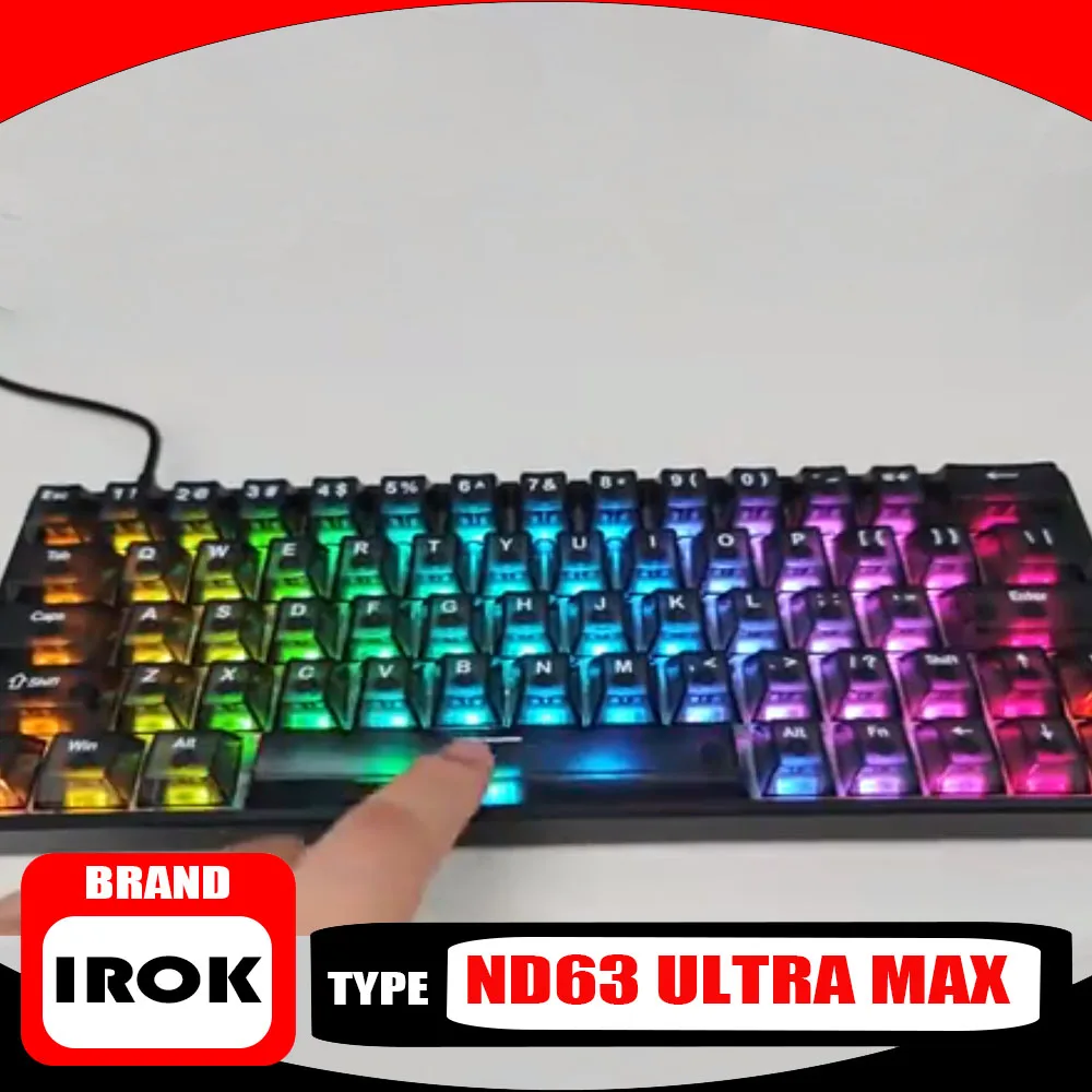 

Игровая клавиатура Irok ND63 Ultra MAX с эффектом Холла, точность 0,001 мм RT, 8 кГц, скорость заката, динамическая RGB SOCD MT TGL, подарок с возможностью горячей замены