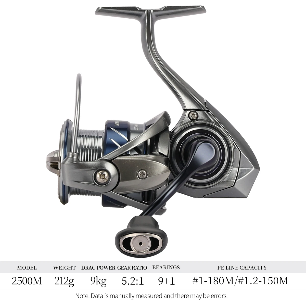 TSURINOYA METAL Spinnrolle MERLIN 1000 C2000S 165g Baitcast-Rolle ULTRALEICHT & VIELSEITIG Salzwasser-Bass- und Hechtrolle 4