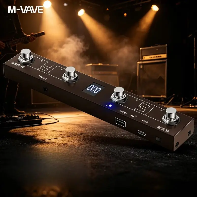 M-Vave Digital Multi-Effects Processor “Chocolate Plus” Wireless Bluetooth Midi Pedal Controller For Electric Guitar And Bass