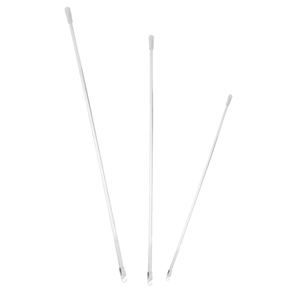 

3pcs Blind Wand Replacement Assorted Sizes Acrylic White Curtain Rod Drapery Pull Stick For Vertical Blinds Repair Home