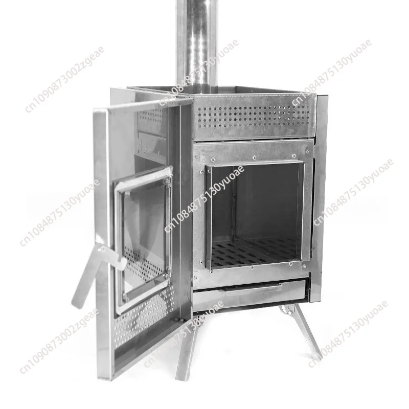 Portable folding dry stove Winter heating tent stove Reusable stainless steel sauna wood stove