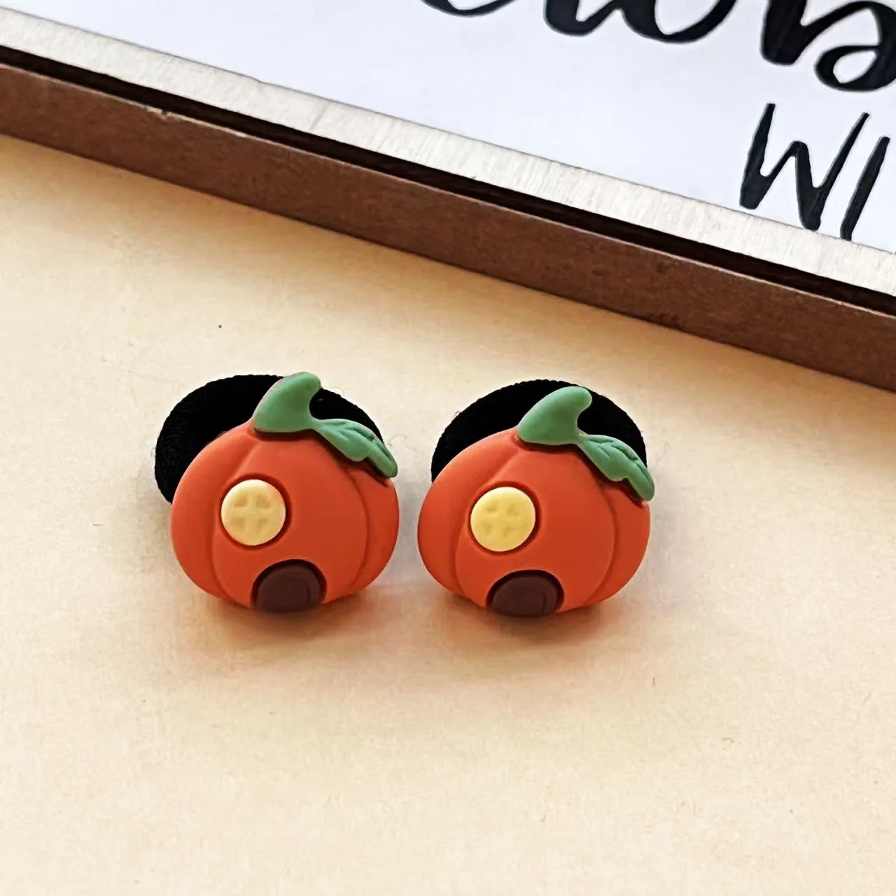 10 Stück Halloween Cartoon Kinder Haargummis Kürbis Geist Elastische Haarbänder Baby Mädchen Feiertagsparty Pferdeschwanz Haardekoration – Detail 3