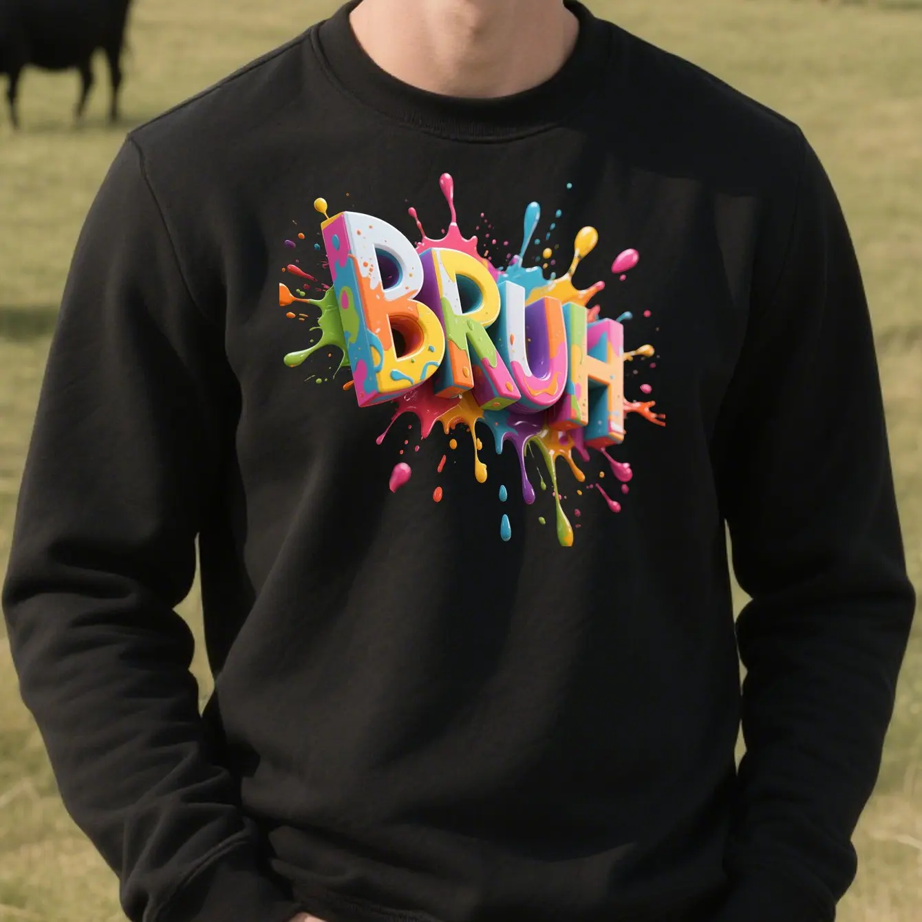 

Graffiti Graphic Printing Autumn and Winter Men's and Women's Sweatshirts Casual Loose Outdoor Street Sports Training Brand