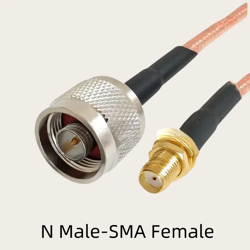 كابلات توصيل ضفيرة محورية RF ، قابس ذكر إلى SMA وموصل مقبس أنثى ، RP SMA إلى N ، كابل RG142