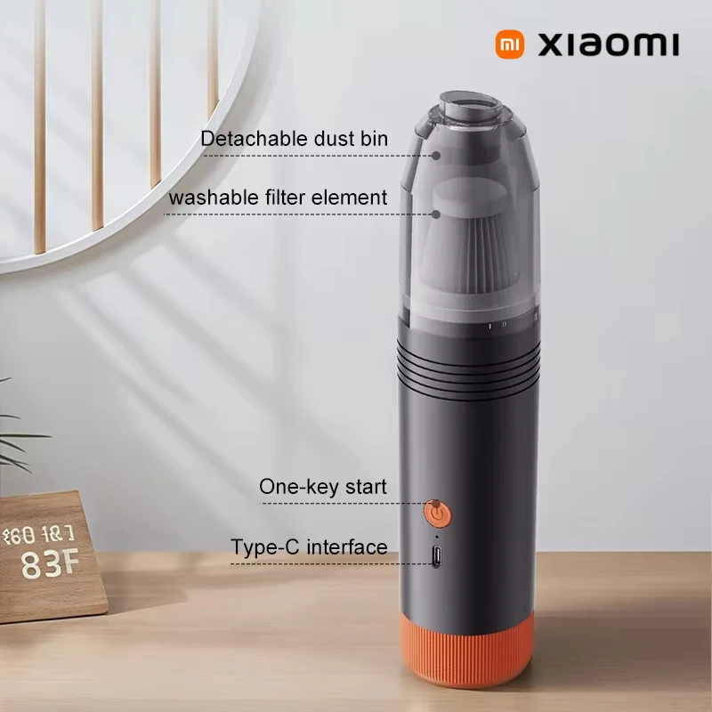 Xiaomi Car Vacuum Cleaner Electric Household Mini Portable High Power Handheld Wireless Powerful Dust Remover Deep Cleaning Hot