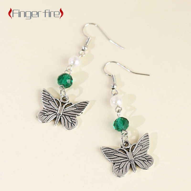 

Fashion Exquisite Silver Color Butterfly Carved Earrings Personality Creative Festive Banquet Birthday Party Jewelry Gift